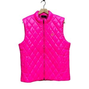 G/FORE QUILTED POLISHED NYLON SLIM FIT PUFFER VEST Mens pink - Size L